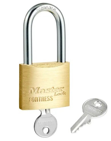 PADLOCK ECONOMY BRASS LONG SHACKLE 40MM