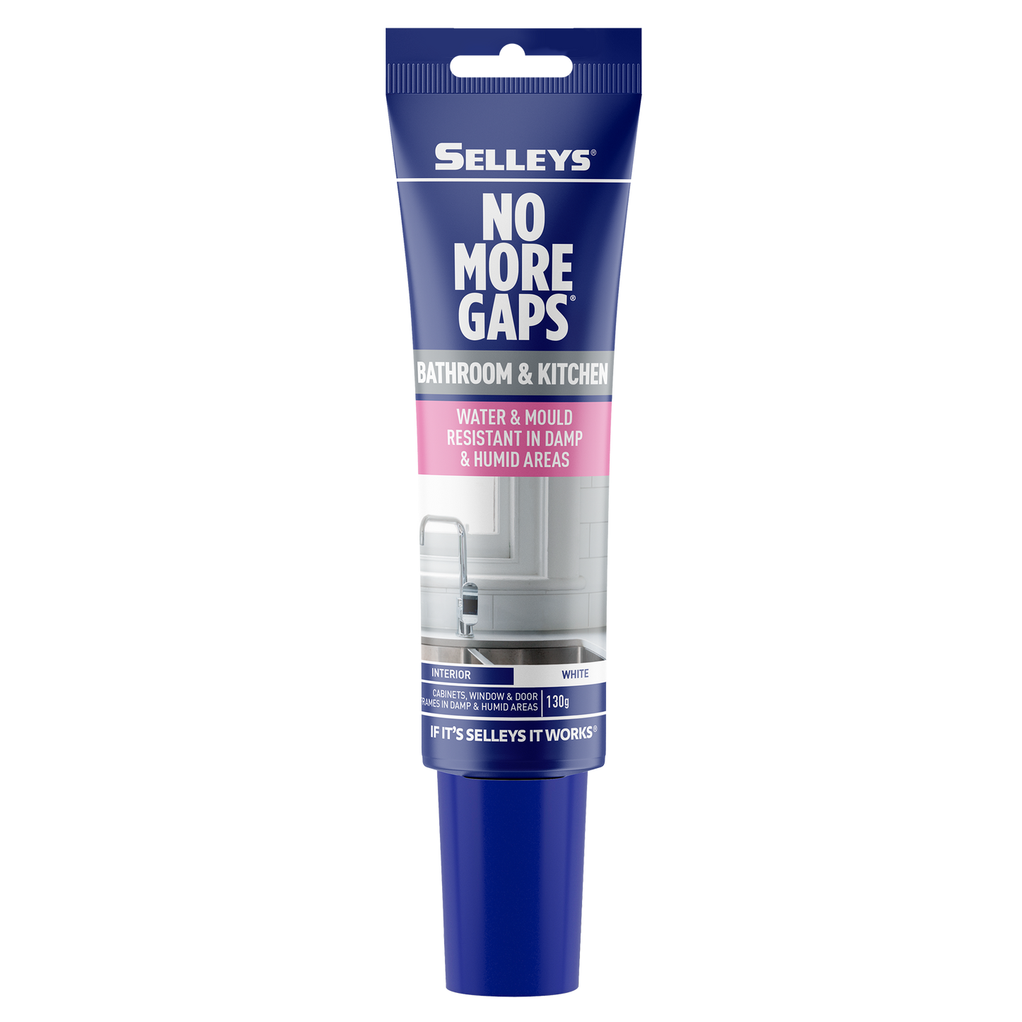NO MORE GAPS SELLEYS BATHROOM & KITCHEN GAP FILLER [Size:130g Clr:White]