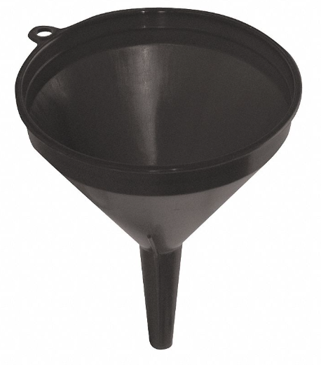 FUNNEL BLACK WITH STRAINER ICON 17CM