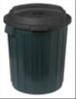 GARBAGE BIN GREEN PLASTIC 60LTR WILLOW