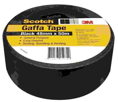 TAPE GAFFA BLACK SCOTCH 48MM X 50MTR
