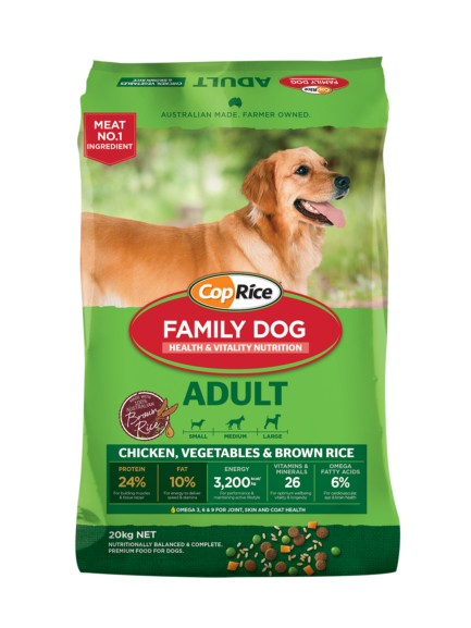 COPRICE FAMILY DOG BISCUITS  CHICKEN, VEGETABLE & BROWN RICE 20KG 