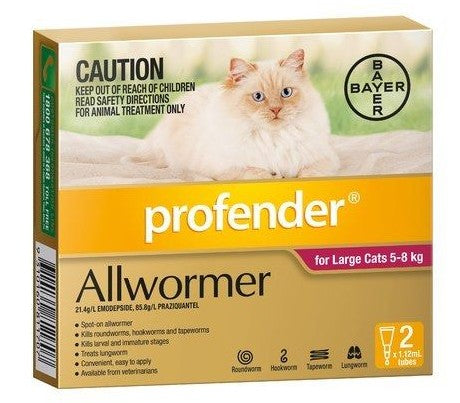PROFENDER ALLWORMER FOR CATS [Size:5 - 8kg]