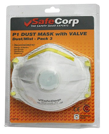 MASK DUST P1 WITH VALVE PK3