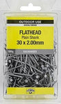 FLATHEAD NAILS PLAIN SHANK OTTER [Size:30mm x 2.0mm]