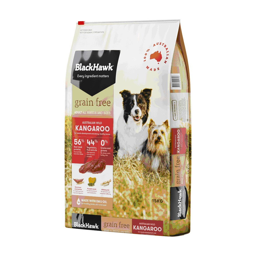 BLACKHAWK DOG GRAIN FREE ADULT KANGAROO 15KG 