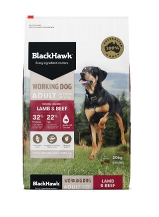 BLACKHAWK DOG LAMB & BEEF WORKING DOG 20KG