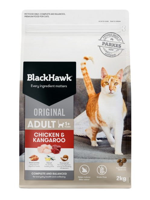 BLACK HAWK CAT ORIGINAL CHICKEN & KANGAROO 2KG