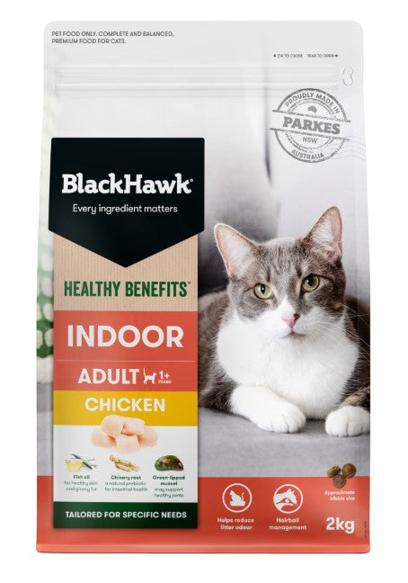 BLACK HAWK CAT INDOOR HEALTHY BENEFITS CHICKEN 2KG