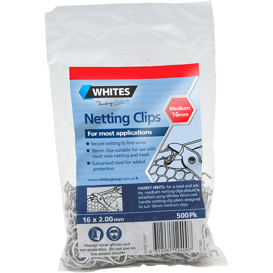 CLIPS NETTING WHITES 500 PK