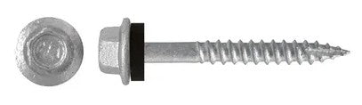 SCREWS TYPE 17 TIMBER HEX HEAD WITH NEOPRENE WASHER 50 PACK [Size:12g x 45mm]