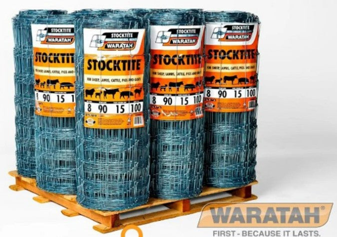 WARATAH PREFABRICATED FENCING STOCKLOCK LONGLIFE BLUE 8/90/15 X 100MTR