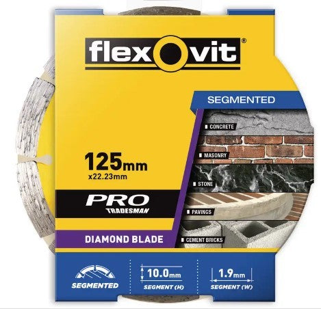 WHEEL CUTTING DIAMOND FLEXOVIT [Size:125mm x 22.23mm]