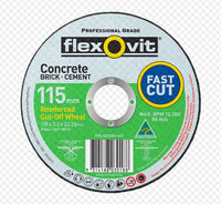 WHEEL MASONRY FAST CUTTING FLEXOVIT [Size:115x3.2x22.23mm]