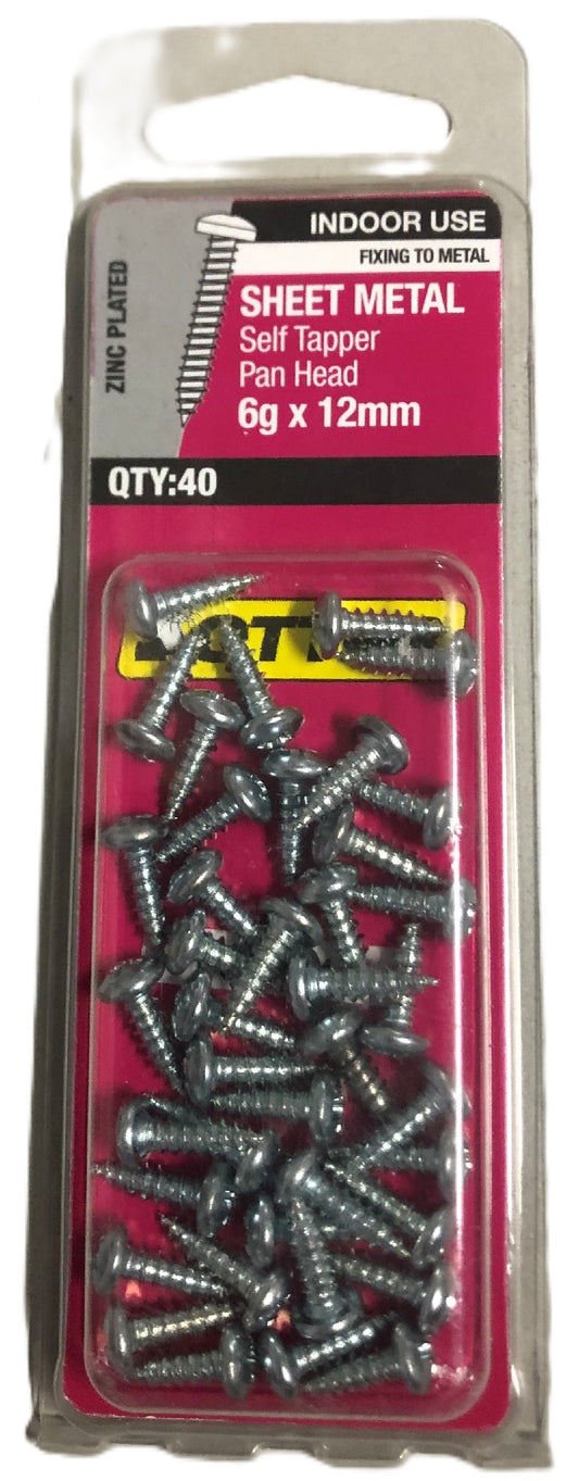 SHEET METAL SELF TAPPER PAN HEAD OTTER [Size:6g x 12mm]