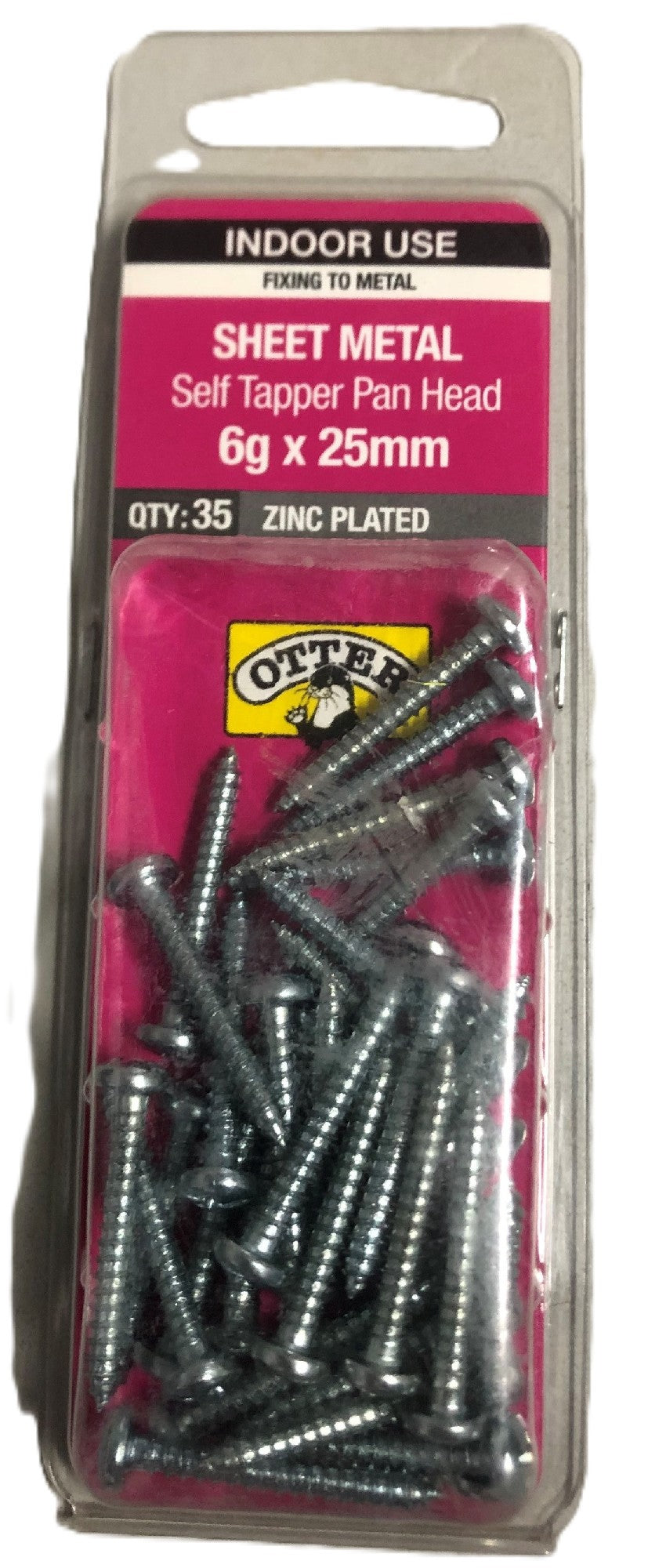 SHEET METAL SELF TAPPER PAN HEAD OTTER [Size:6g x 25mm]