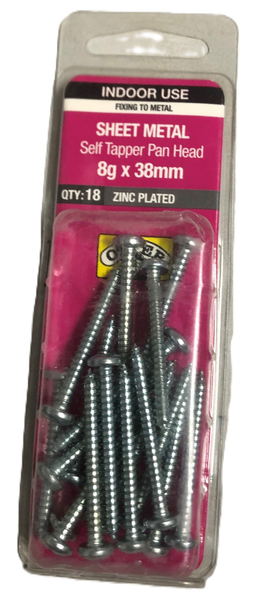 SHEET METAL SELF TAPPER PAN HEAD OTTER [Size:8g x 38mm]