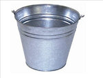 BUCKET GALVANISED METAL WITH HANDLE 10LTR