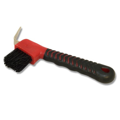 HOOF PICK DELUX RED AND BLACK 