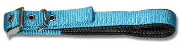 DOG COLLAR PADDED [Size:50cm Clr:Aqua]