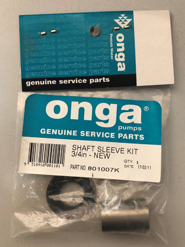 ONGA SHAFT SLEEVE KIT PART NO: 801007K