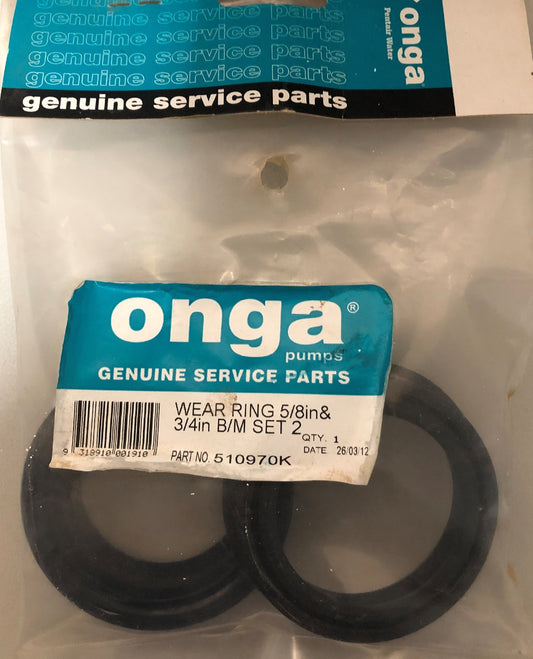 ONGA WEAR RING 5/8" & 3/4" B/M SET 2 PART NO: 510970K