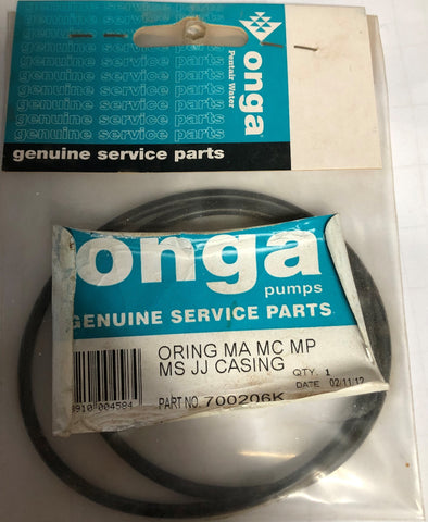 ONGA O RING MA MC MP MS JJ CASING PART NO: 700206K