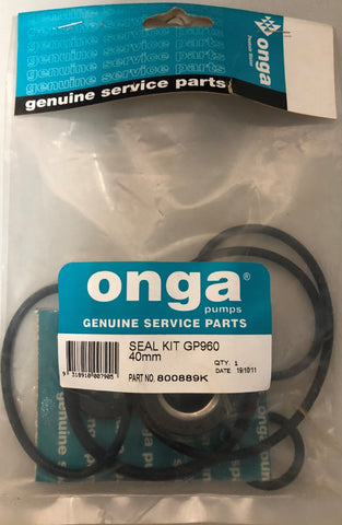 ONGA SEAL KIT GP960 40MM PART NO: 800889K