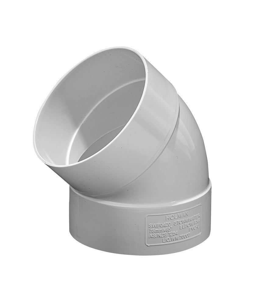 STORM PVC ELBOW F&F 45DEG [Size:75mm]