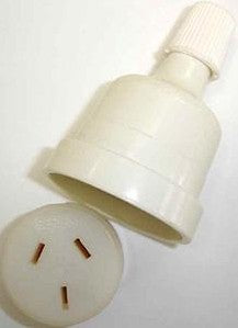 ELECTRICAL EXTENSION CORD SOCKET END 10 AMP WHITE