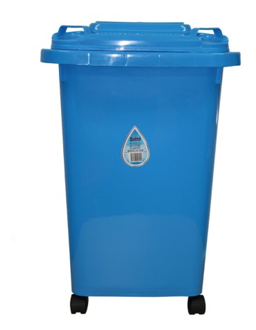 WHEELIE BIN PLASTIC BLUE 60LTR
