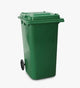 WHEELIE BIN PLASTIC GREEN [Size:120 litres]