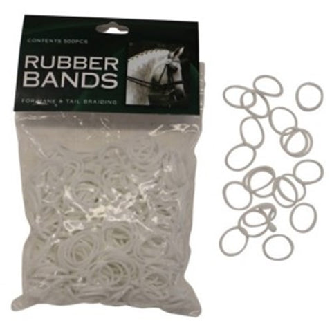 MANE BRAID RUBBER BANDS WHITE [Clr:White]