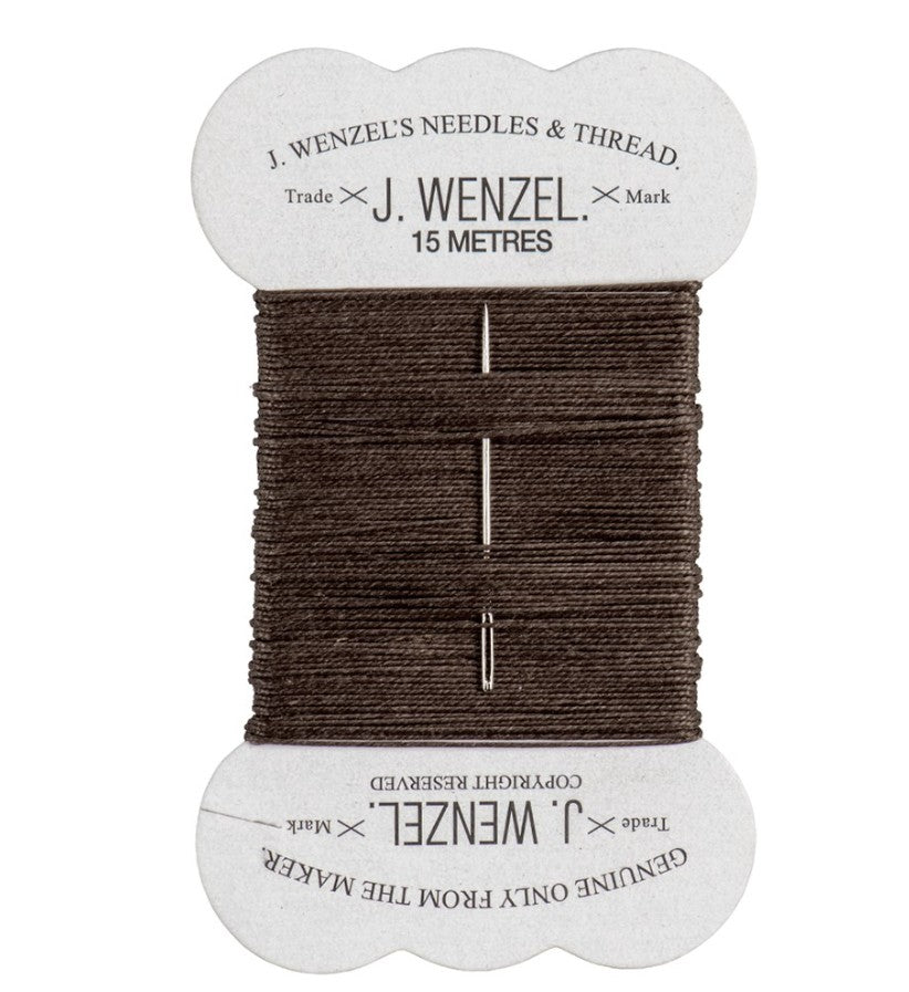 BRAIDING THREAD WITH NEEDLE J WENZEL [Clr:Brown Lgth:15 metres]