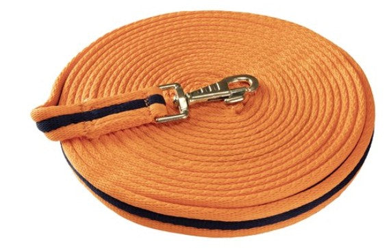 LUNGE REIN 8MTRS [Clr:Orange / Navy]