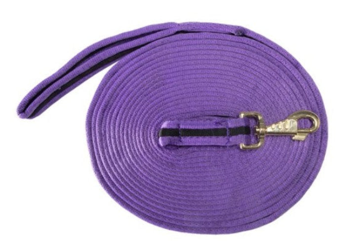 LUNGE LEAD SOFT TUBULAR SHOWMASTER 8MTRS [Clr:Purple / Black]