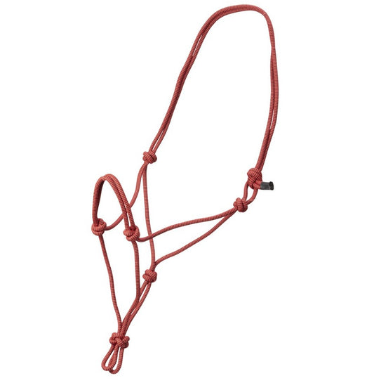 HALTER KNOTTED ROPE TEXAS-TACK [Clr:Black / Red]