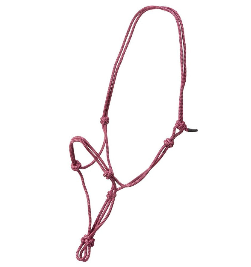 HALTER KNOTTED ROPE TEXAS-TACK [Clr:Pink / Chocolate]