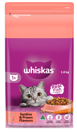 WHISKAS SARDINE & PRAWN FLAVOUR 1.8KG