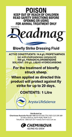 DEADMAG BLOWFLY STRIKE DRESSING FLUID YOUNGS 1LTR