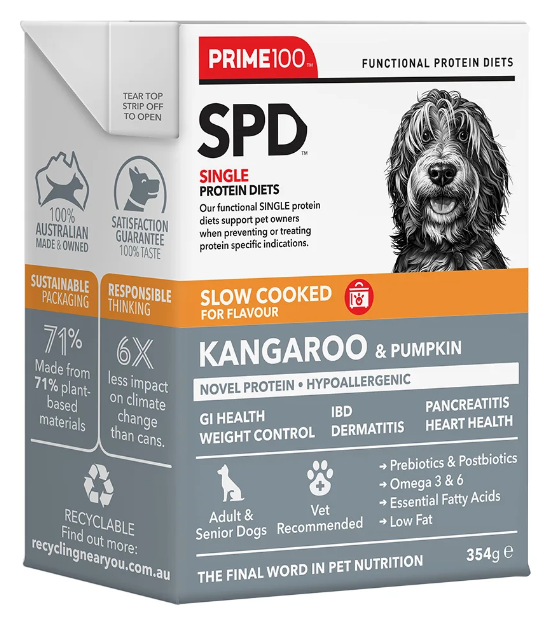 PRIME100 SPD SLOW COOKED KANGAROO & PUMKIN 354G