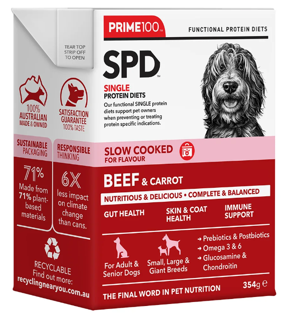 PRIME100 SPD SLOW COOKED BEEF & CARROT 354G