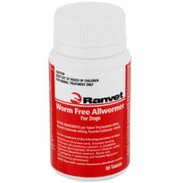 RANVET ALLWORMER FOR MEDIUM DOGS 10KG [Size:50 Tablets]