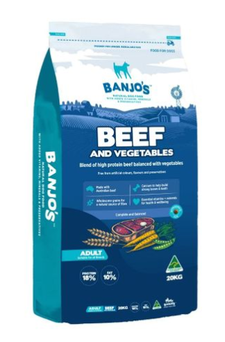 BANJOS BEEF & VEGETABLES 20KG
