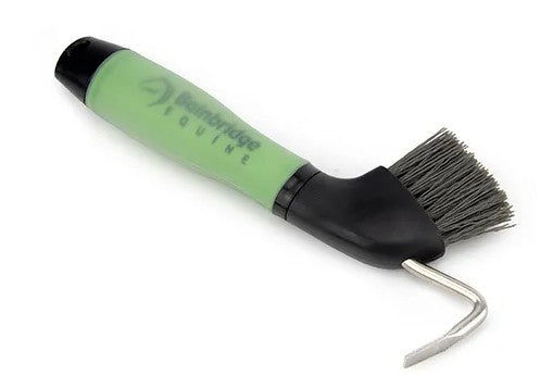 HOOF PICK WITH BRUSH - GEL HANDLE