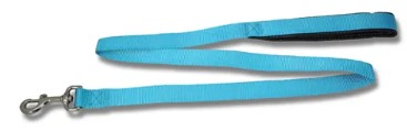 DOG LEAD WEBBING W/PADDED HANDLE [Clr:Aqua]