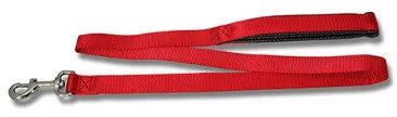 DOG LEAD WEBBING W/PADDED HANDLE [Clr:Red]
