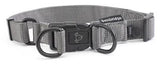 DOG COLLAR NYLON DOUBLE RING [Size:Large Clr:Grey]