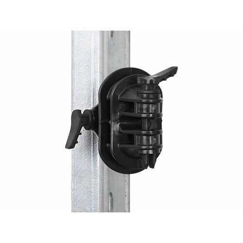 INSULATOR STEEL POST PINLOCK BLACK GALLAGHER