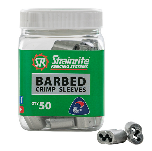 BARBED WIRE CRIMP SLEEVE (POTTLE OF 50)